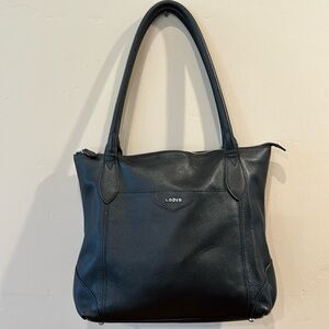 Lodis Siera Pebbled Leather Tote with Suitcase Sleeve
